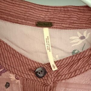 Free People Mauve Floral Top